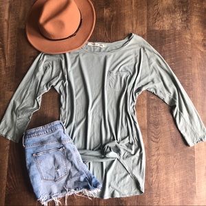 Michael Stars | Long Sleeve Pocket Tee